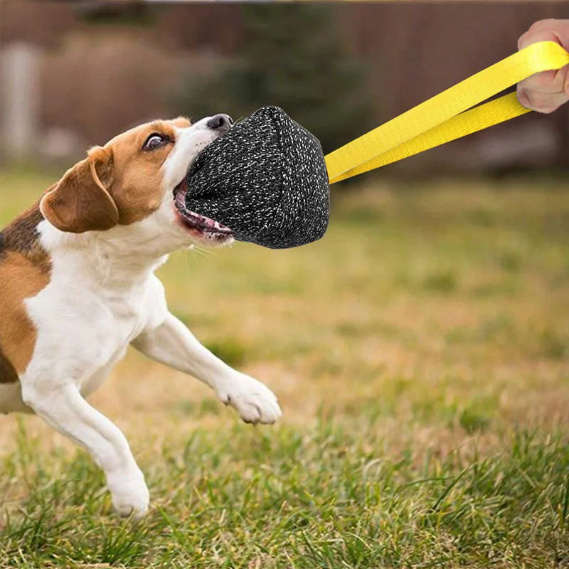 Juguetes para perros, pelota de cáñamo gruesa para perros, juguete para perros grandes, mordedura, entrenamiento, tira y afloja, almohada, cuerda de nailon, mango, pelota para masticar, juguete duradero.