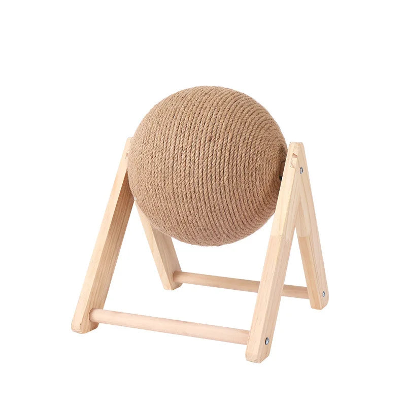 Bola de madera para rascar gatos, garras de molienda, espada, cuerda de cáñamo, tablero para rascar gatos, marco de escalada, juguete, poste rascador duradero para gatos, suministros para mascotas