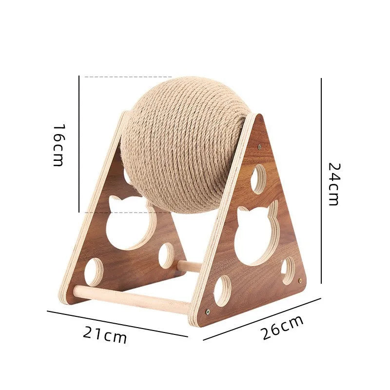Bola de madera para rascar gatos, garras de molienda, espada, cuerda de cáñamo, tablero para rascar gatos, marco de escalada, juguete, poste rascador duradero para gatos, suministros para mascotas