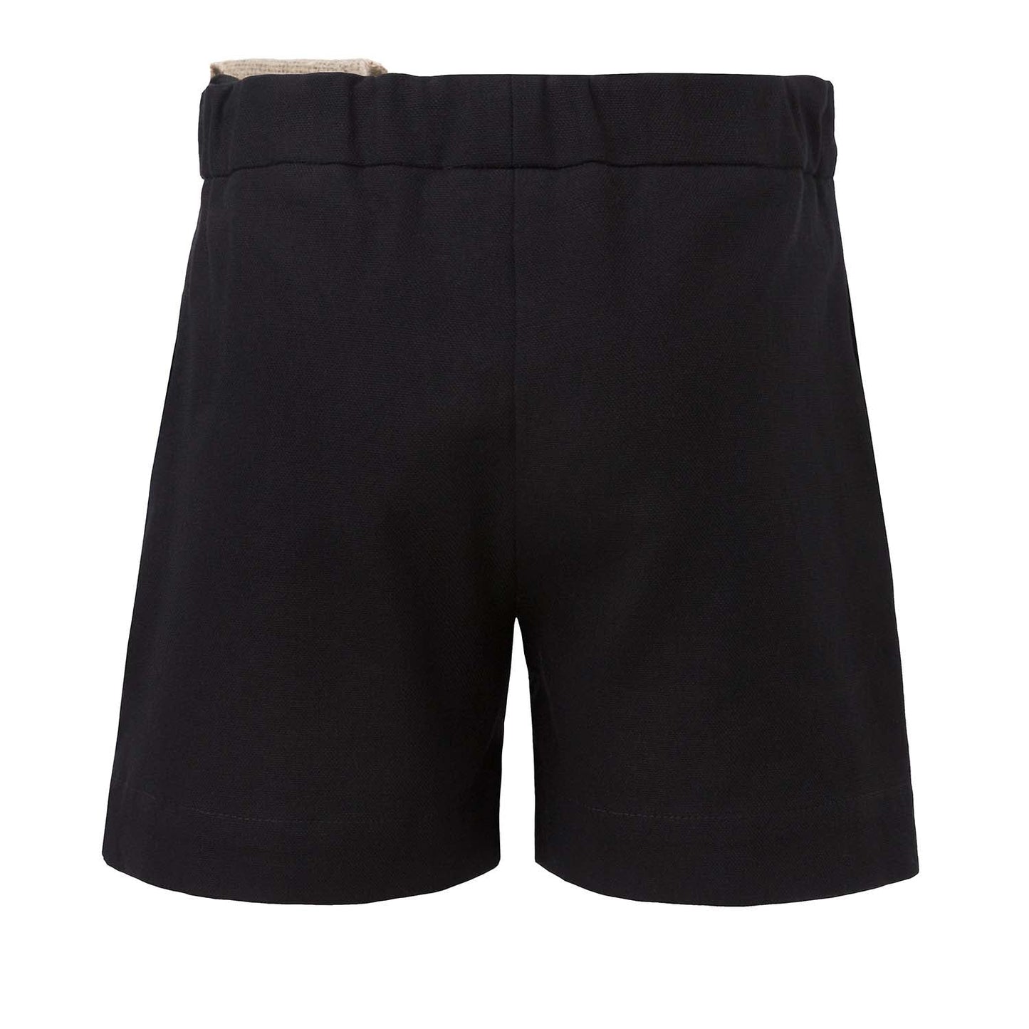 Black Shorts with Hemp Sash-1