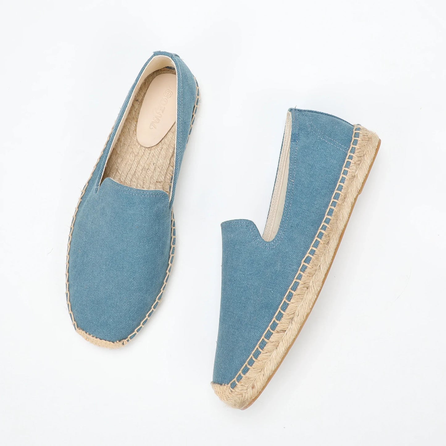 Alpargatas para hombre, moda casual, lona, sin cordones, planas