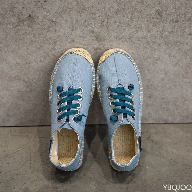 Zapatos nuevos hombres cáñamo pescador alpargatas transpirables pisos mocasines sólidos Zapatos casuales hombres Zapatos De Hombre