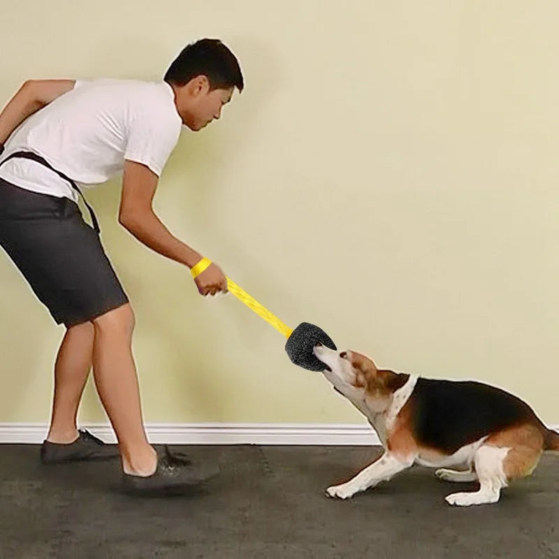 Juguetes para perros, pelota de cáñamo gruesa para perros, juguete para perros grandes, mordedura, entrenamiento, tira y afloja, almohada, cuerda de nailon, mango, pelota para masticar, juguete duradero. 