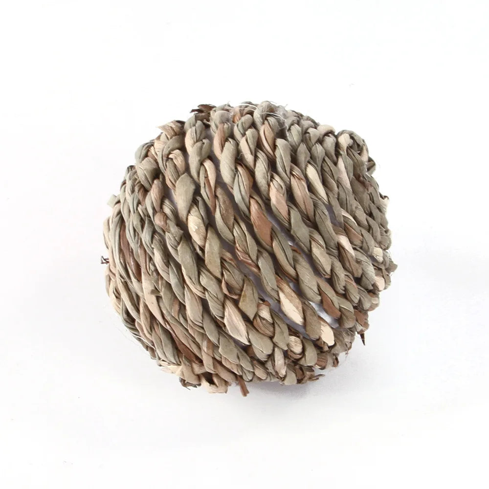 Juguetes para hámster, conejo, pelota grande, cepillo de dientes, accesorios para hámster, animales pequeños, juguetes para masticar, bolas de cuerda de cáñamo, juguete para mascotas. 