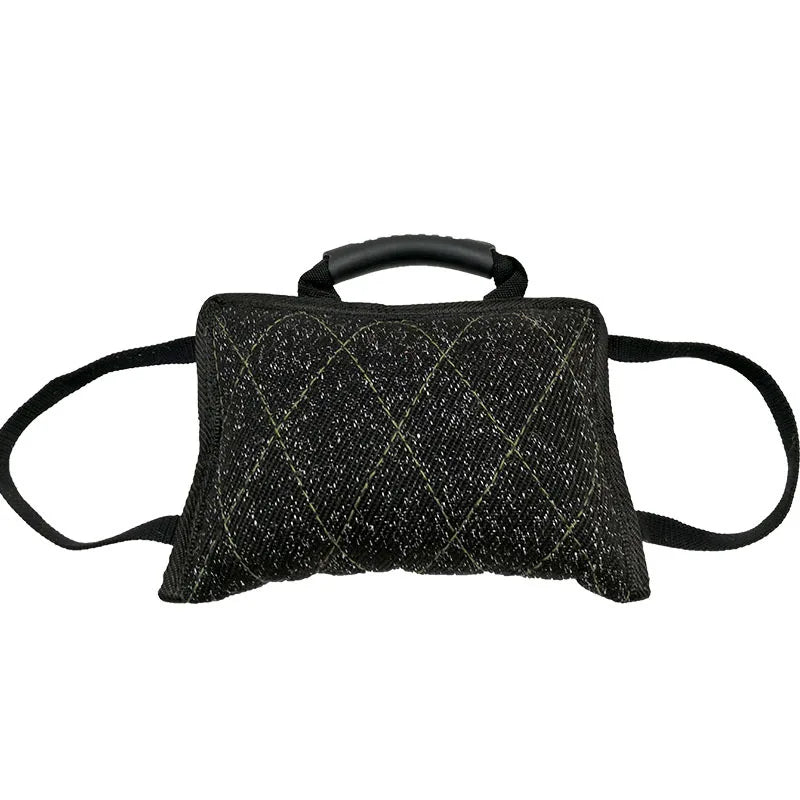 Juguetes duraderos para mascotas, juguetes de cáñamo para morder, palo de morder para adiestramiento de perros, almohada grande para morder con anilla de tracción, juguete interactivo para mascotas, juguetes para masticar. 