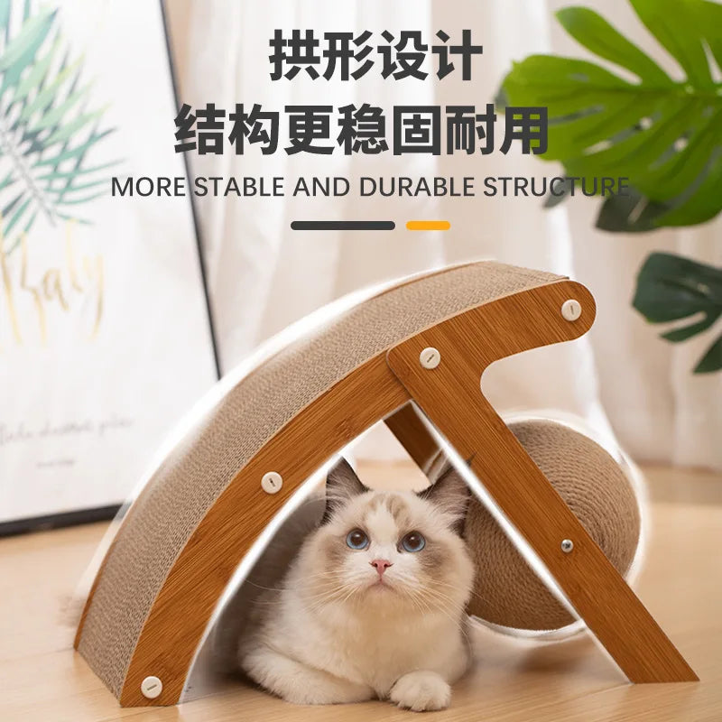 Rascador de cuerda de cáñamo para gatos, juguete para garras, estructura vertical corrugada para escalar, resistente a arañazos, productos para mascotas. 