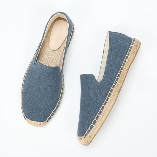 Alpargatas para hombre, moda casual, lona, ​​sin cordones, planas 