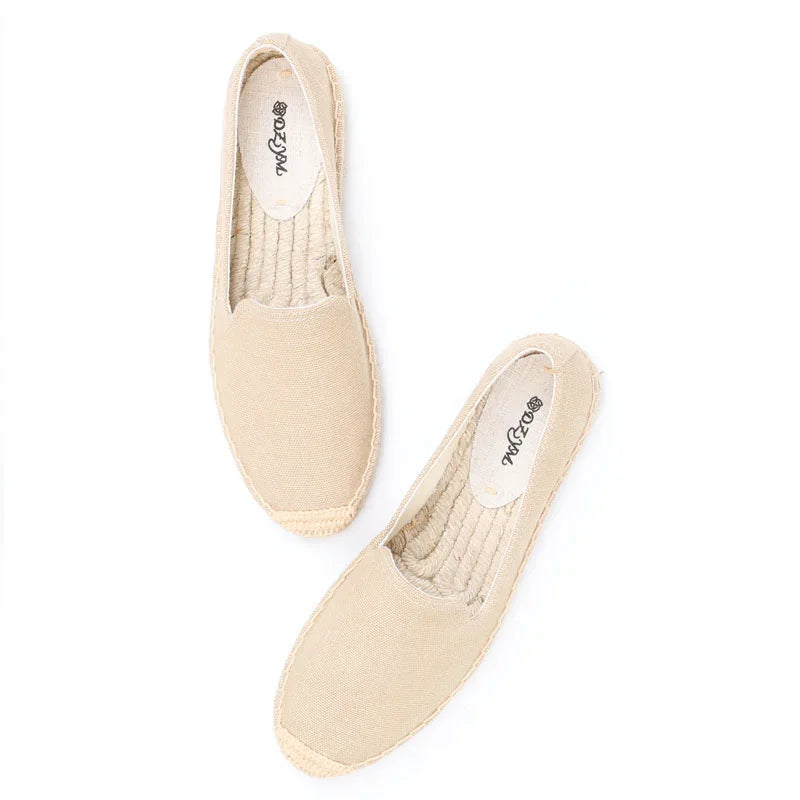 Alpargatas para mujer, informales, de cáñamo, planas, con plataforma, sin cordones, cómodas 