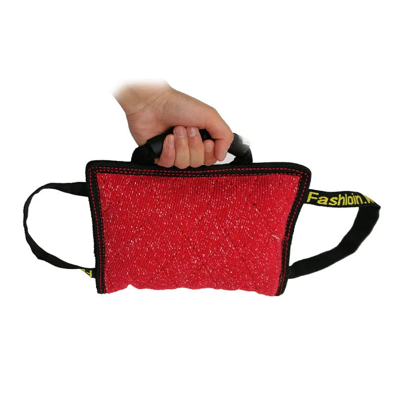 Juguetes duraderos para mascotas, juguetes de cáñamo para morder, palo de morder para adiestramiento de perros, almohada grande para morder con anilla de tracción, juguete interactivo para mascotas, juguetes para masticar. 