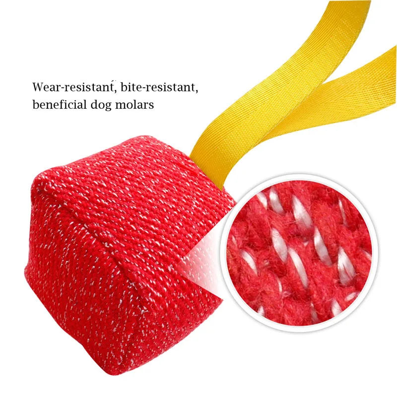 Juguetes para perros, pelota de cáñamo gruesa para perros, juguete para perros grandes, mordedura, entrenamiento, tira y afloja, almohada, cuerda de nailon, mango, pelota para masticar, juguete duradero. 