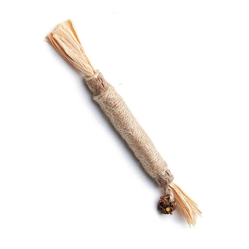 Juguete para limpiar los dientes de gato, palo para rechinar los dientes, menta para gatos, hierba Lafite, palo para morder, cuerda de cáñamo, suministros para mascotas, juguete para limpiar los dientes. 