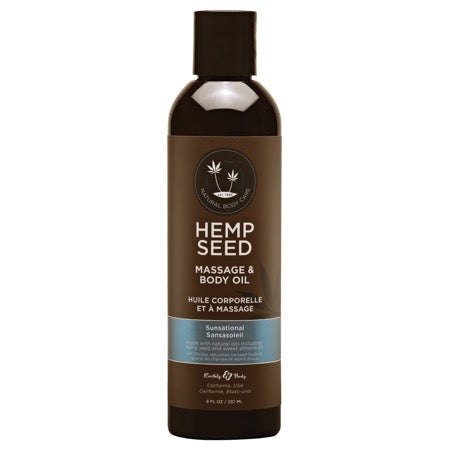 Earthly Body Hemp Massage Oil Sunsational 8 oz.-0