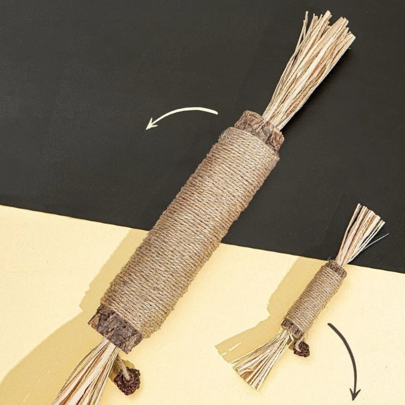Juguete para limpiar los dientes de gato, palo para rechinar los dientes, menta para gatos, hierba Lafite, palo para morder, cuerda de cáñamo, suministros para mascotas, juguete para limpiar los dientes. 