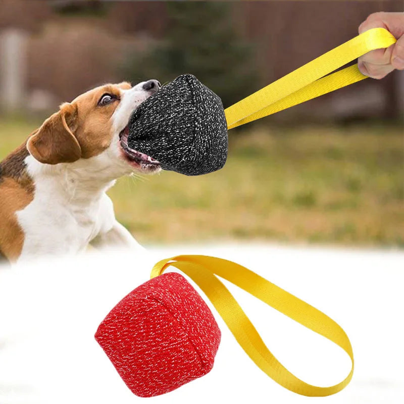Juguetes para perros, pelota de cáñamo gruesa para perros, juguete para perros grandes, mordedura, entrenamiento, tira y afloja, almohada, cuerda de nailon, mango, pelota para masticar, juguete duradero. 