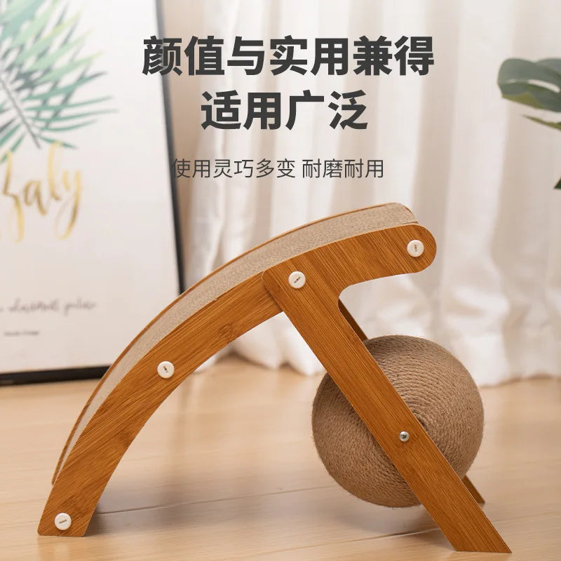 Rascador de cuerda de cáñamo para gatos, juguete para garras, estructura vertical corrugada para escalar, resistente a arañazos, productos para mascotas. 