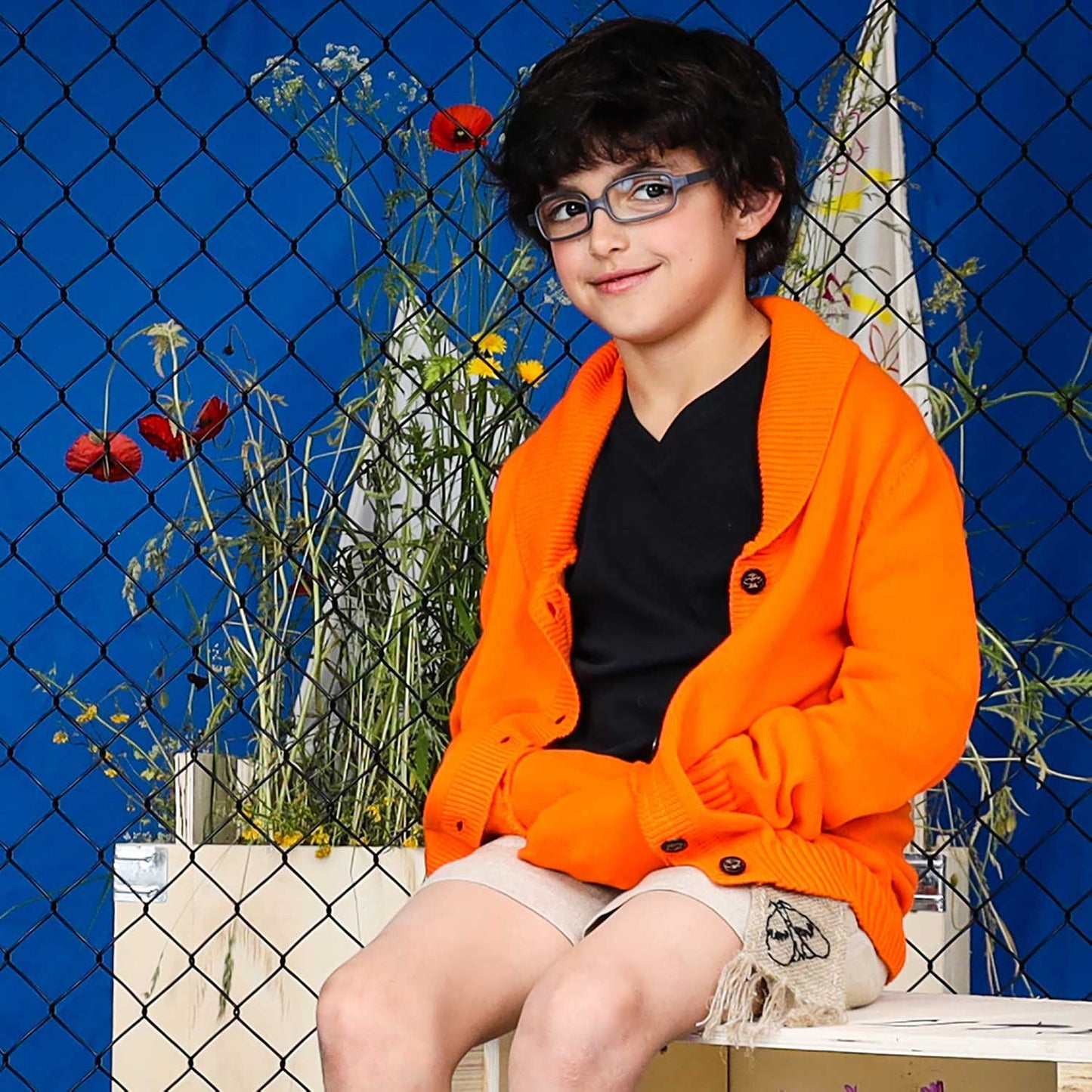 Kids' Linen Shorts with Hemp Sash-2
